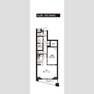 プライムアーバン日本橋大伝馬町(1LDK/3階)の間取り写真