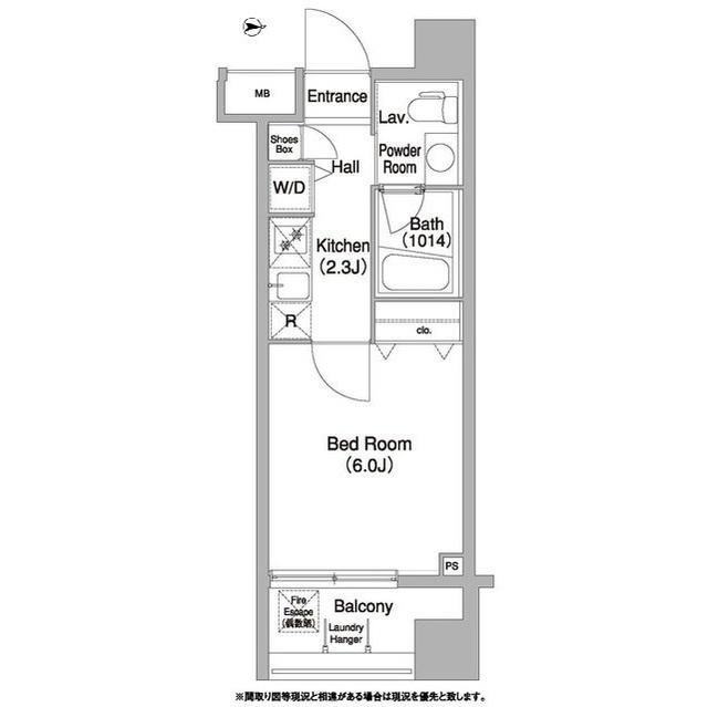 コンフォリア本所吾妻橋(1K/3階)の間取り写真