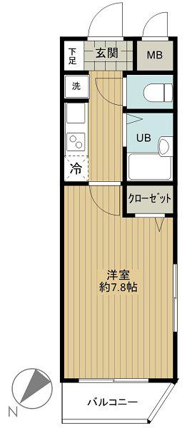 グランヴァン駒込染井(1K/4階)の間取り写真