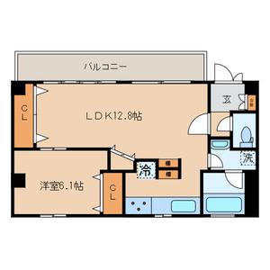 アンビロンM(1LDK/1階)の間取り写真