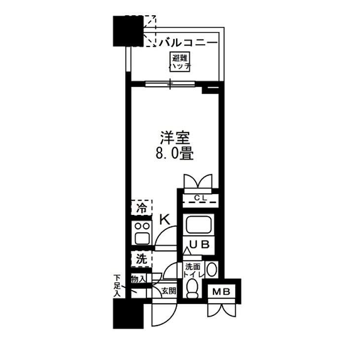 レジディア錦糸町 8階階 間取り