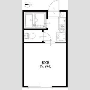 ブンカ北千住(1K/2階)の間取り写真