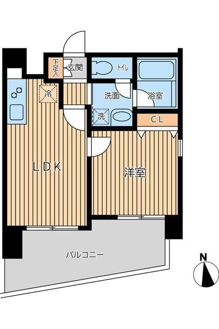 オーキッドレジデンス三ノ輪Ⅱ(1LDK/8階)の間取り写真