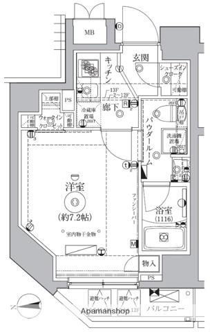 レアライズ浅草Ⅳ(1K/7階)の間取り写真