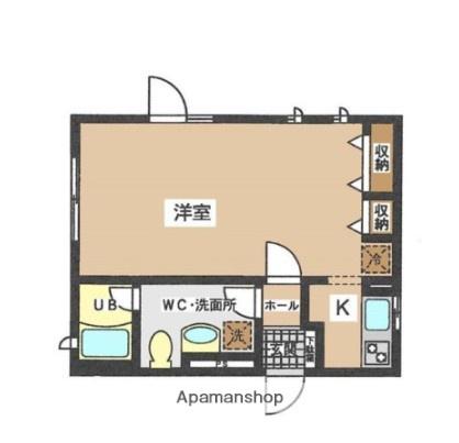 イズリウム(1K/1階)の間取り写真