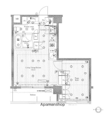 PREMIUM CUBE菊川 7階階 間取り