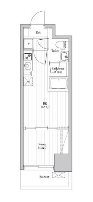 アーバンパーク日暮里(1DK/2階)の間取り写真