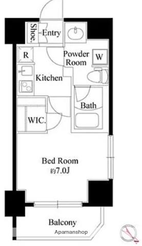 トレステラレジデンス押上(1K/2階)の間取り写真