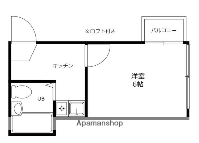 椎名町ブルーハウス(ワンルーム/1階)の間取り写真