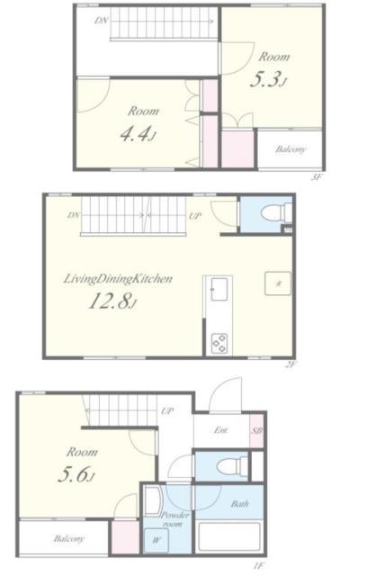ミ・パティオA棟(3LDK/1階)の間取り写真