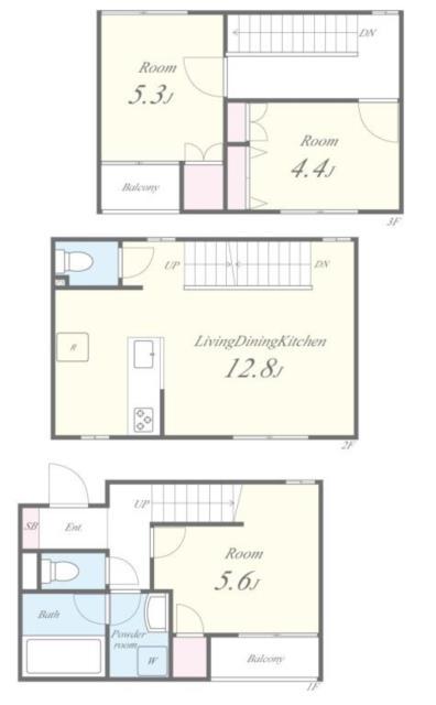 ミ・パティオA棟(3LDK/1階)の間取り写真