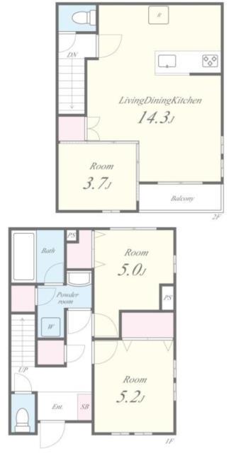 ミ・パティオA棟(3LDK/1階)の間取り写真