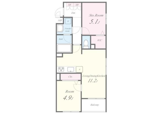 LE SOLEIL(2LDK/3階)の間取り写真