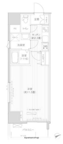 アクシス池袋(1K/12階)の間取り写真