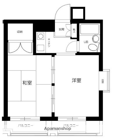 ペガサスマンション白山 4階階 間取り