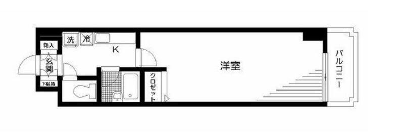 グレース東神田(1K/2階)の間取り写真