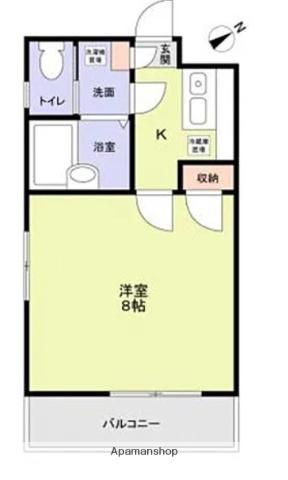 カスカータⅡ(1K/1階)の間取り写真