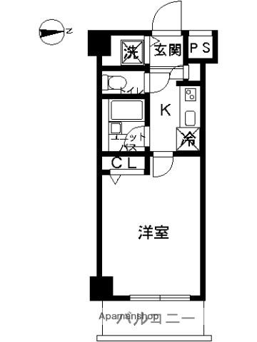 スカイコート板橋第5(1K/2階)の間取り写真