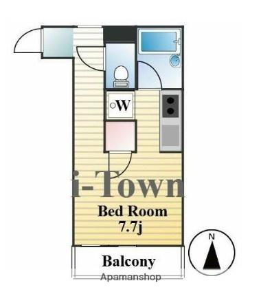 ラクローネ(ワンルーム/1階)の間取り写真