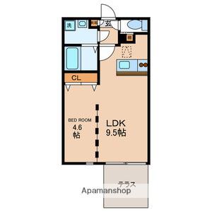 ZESTY小豆沢公園(1LDK/1階)の間取り写真