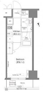 プラウドフラット新大塚(1K/7階)の間取り写真