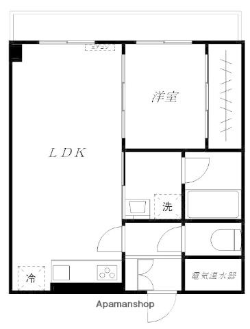 巣鴨陽光ハイツ(1LDK/8階)の間取り写真