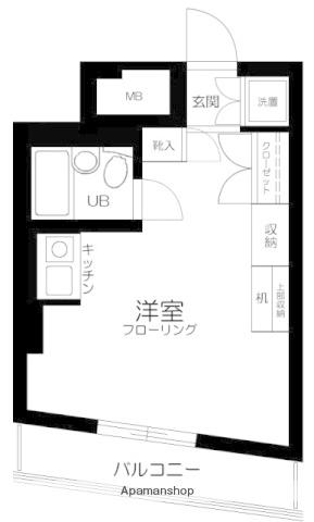 ライオンズマンション白山駅前(ワンルーム/8階)の間取り写真