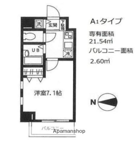 セントパレス本蓮沼(1K/2階)の間取り写真