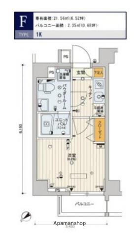 スカイコートパレス西巣鴨(1K/7階)の間取り写真