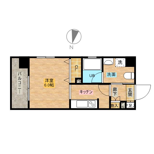 パークキューブ板橋本町(1K/5階)の間取り写真