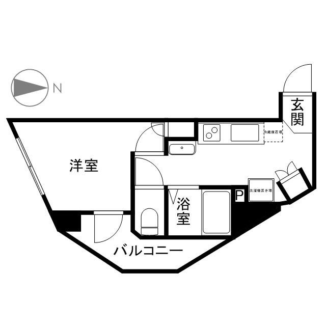 プレールドゥーク豊島園(1K/4階)の間取り写真