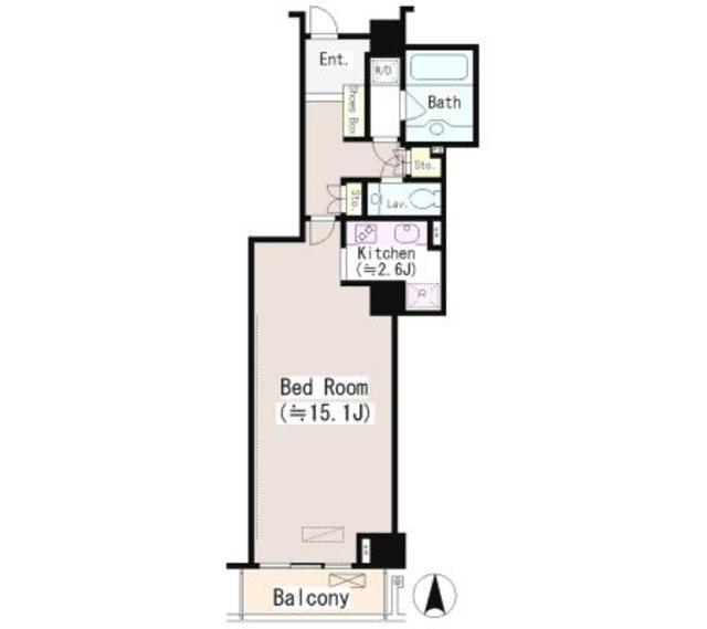 恵比寿ガーデンテラス弐番館(2LDK/8階)の間取り写真