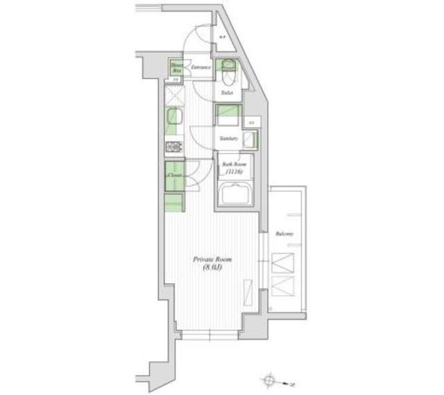 アーバネックス原宿(1K/6階)の間取り写真