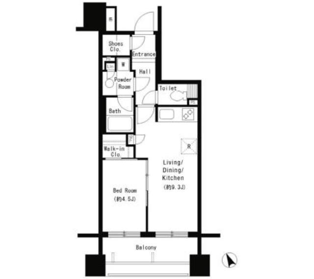 パークアクシス大塚(1LDK/12階)の間取り写真