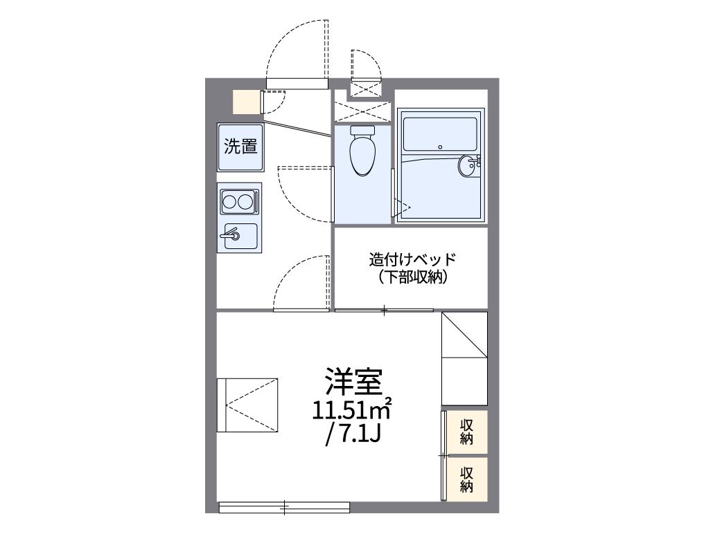 レオパレスグランドール 2階階 間取り