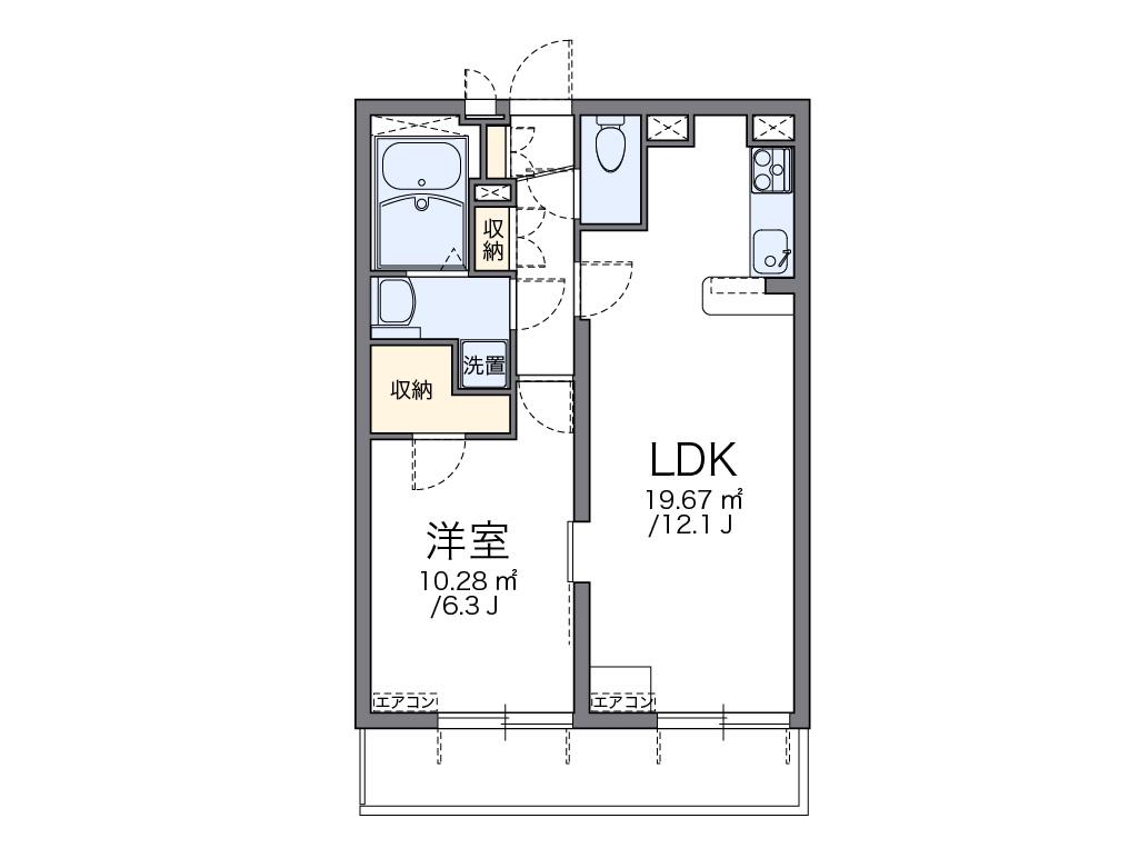 レオパレス心 3階階 間取り