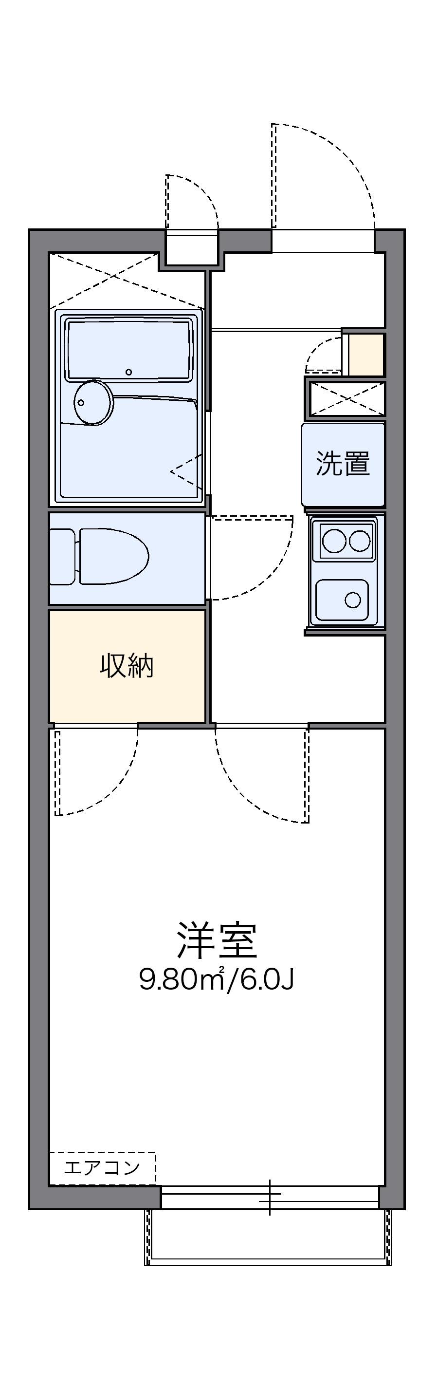 レオパレスプリムヴェール 2階階 間取り