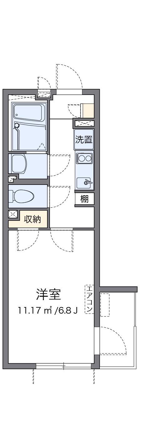 クレイノプレアデス(1K/3階)の間取り写真
