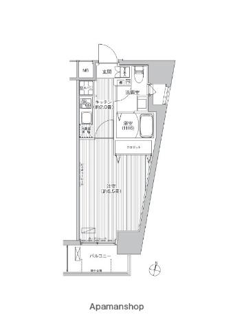 カーサラスク目白台(1K/3階)の間取り写真