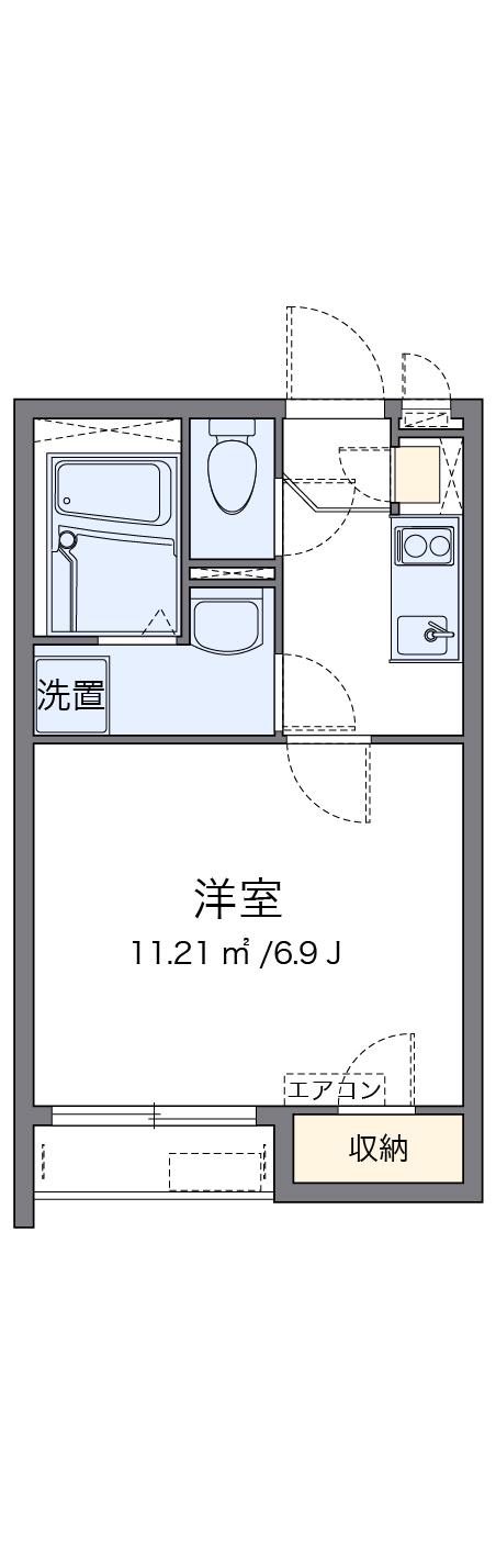 クレイノN TRAY(1K/1階)の間取り写真