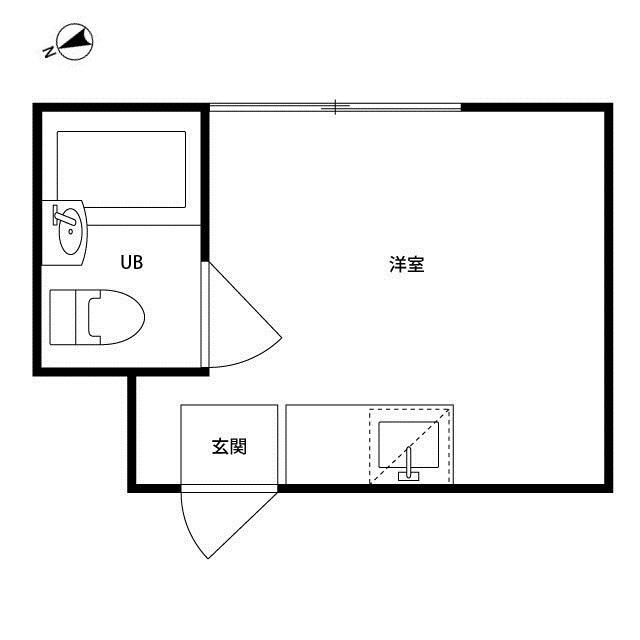 井荻パークハイツ(ワンルーム/1階)の間取り写真