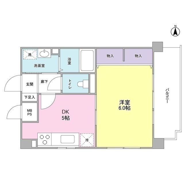 エトワール(1DK/1階)の間取り写真