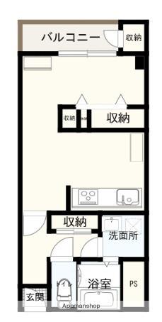 サンファスト東中野(1LDK/4階)の間取り写真
