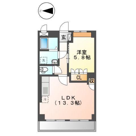 RICH PROSPER  リッチプラスパ (1LDK/1階)の間取り写真