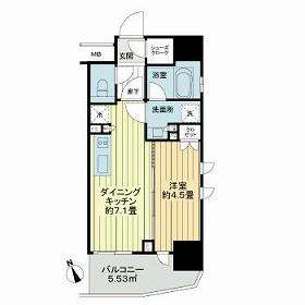 ライオンズ早稲田ミレス 9階階 間取り