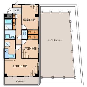 フォーレスト北綾瀬2(2LDK/4階)の間取り写真