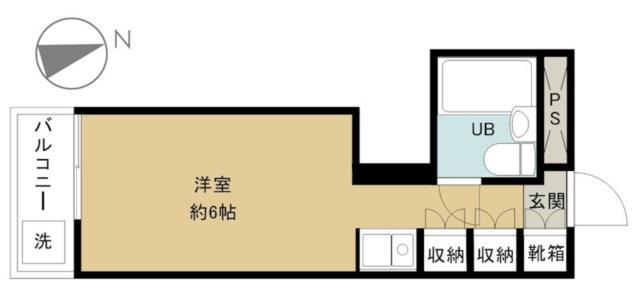 エトワール南荻窪(ワンルーム/1階)の間取り写真