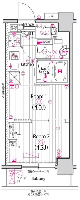 ガーラ・ヴィスタ練馬中村橋 2階階 間取り
