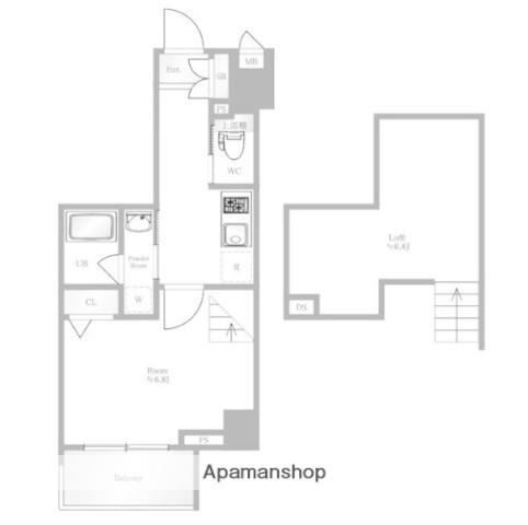 ハーモニーレジデンス池袋ウエストゲート(1K/9階)の間取り写真