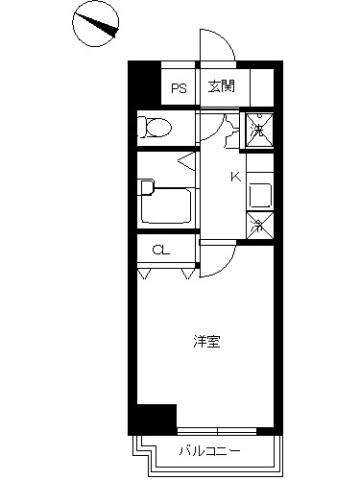 スカイコート後楽園壱番館 6階階 間取り